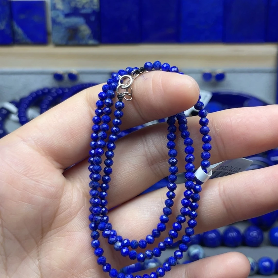 青金石未镶嵌项链3+