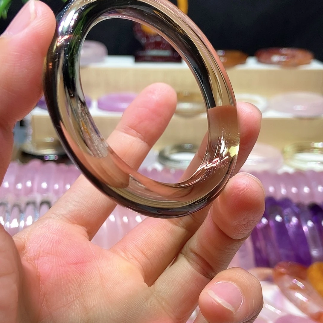 白****未镶嵌手镯水晶55圈口
