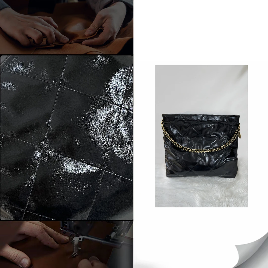 小香风走秀款子母包链条购物袋大容量单肩腋下托特包