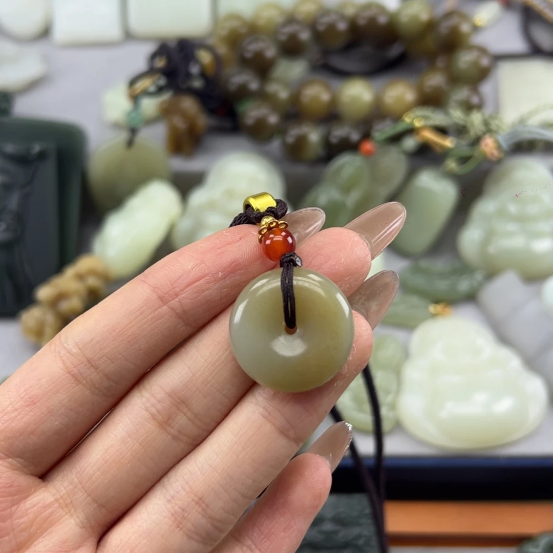 和田玉未镶嵌颈饰和田玉挂件默认带瑕疵