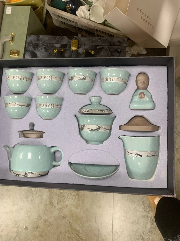 高端陶瓷茶具套装家用中式功夫茶壶茶杯礼盒装158