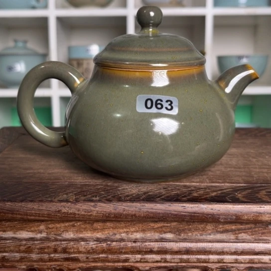 杯063茶叶末洒金梨壶手工一级品