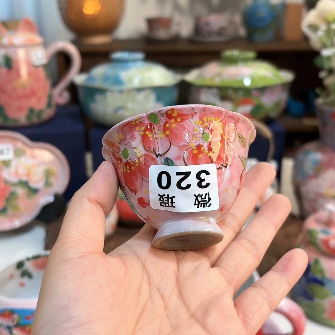 圆***子景德镇手绘高温釉下彩陶瓷茶具