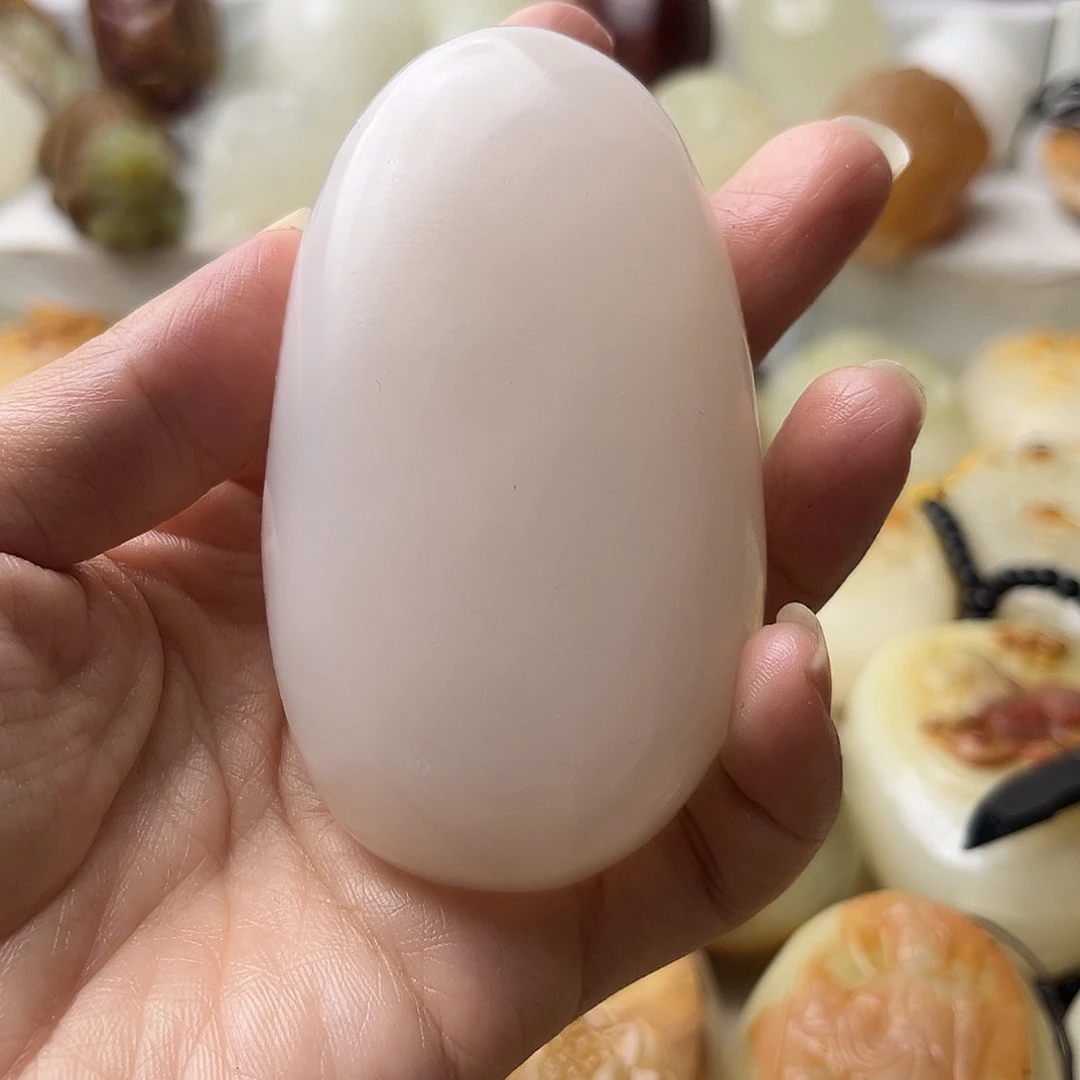 石材方解石手把摆件不退换原石