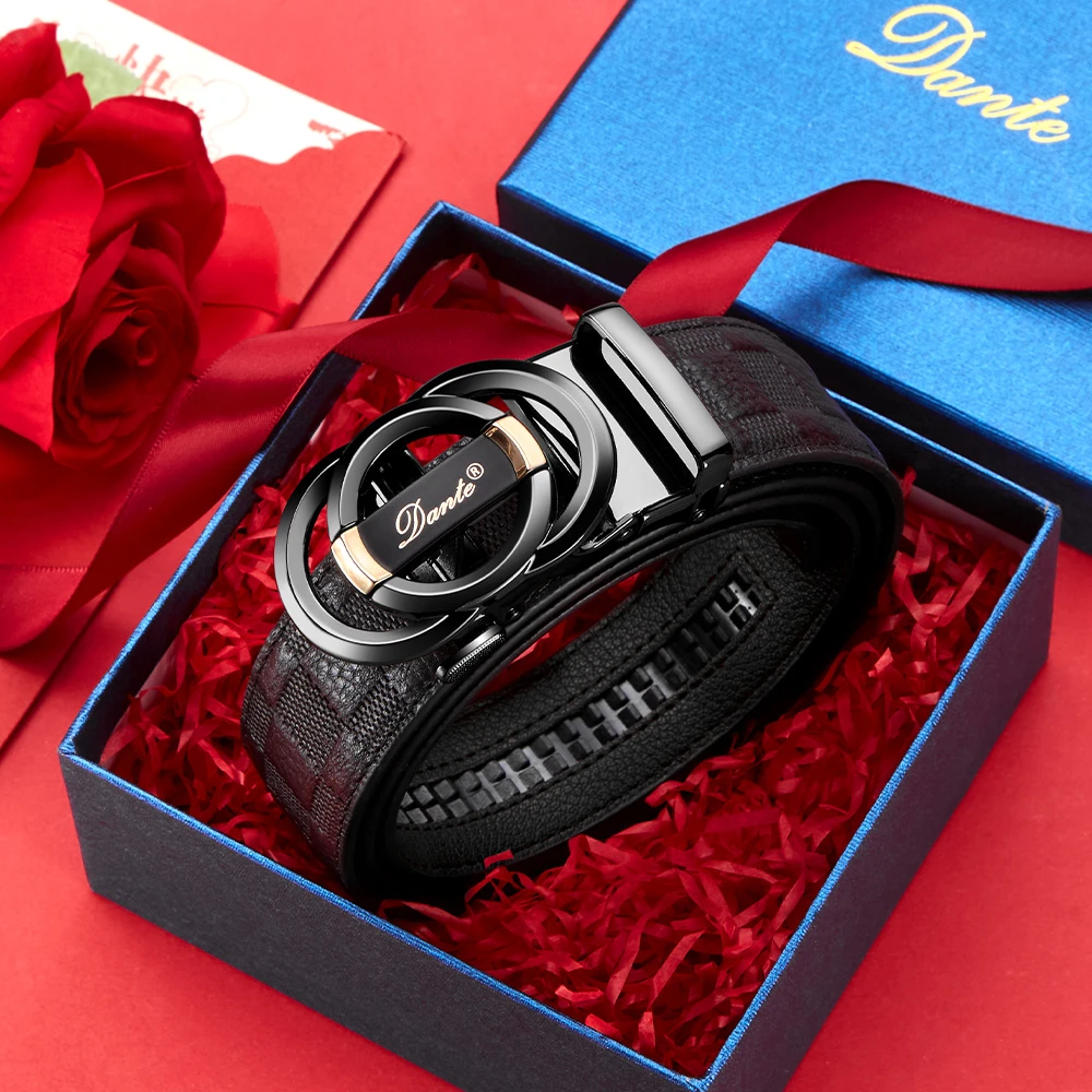 【礼盒包装】Dante男士腰带自动扣休闲时尚皮带礼盒装-Y