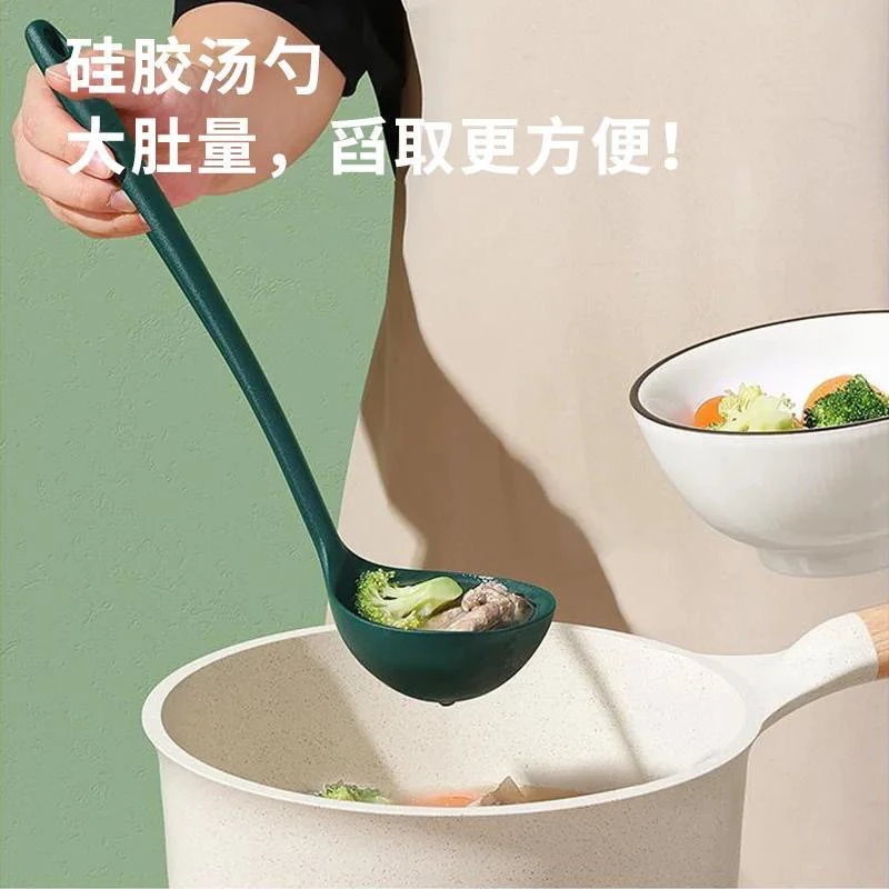 不粘锅硅胶铲子专用锅铲家用耐高温炒菜铲子厨具汤勺锅铲食品级