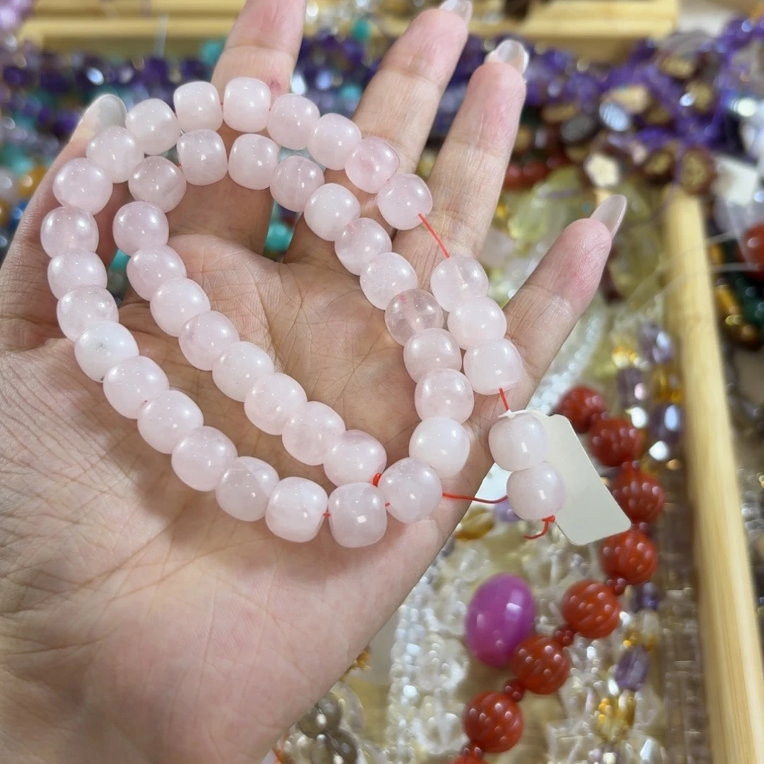 玛瑙/玉髓未镶嵌珠宝半成品粉水墩墩卡10