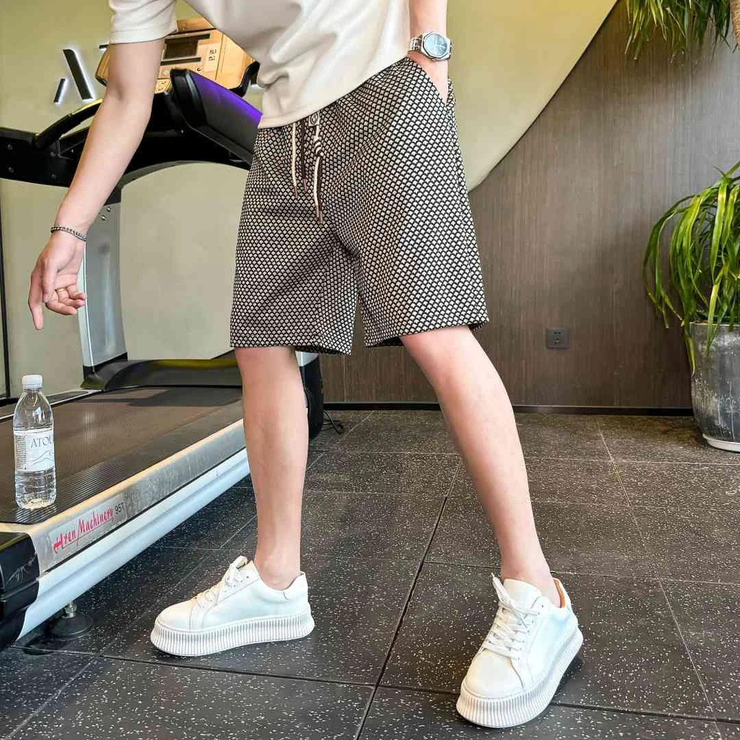 短裤男士夏季薄款高级感痞帅运动休闲五分夏天男生沙滩中裤子外穿