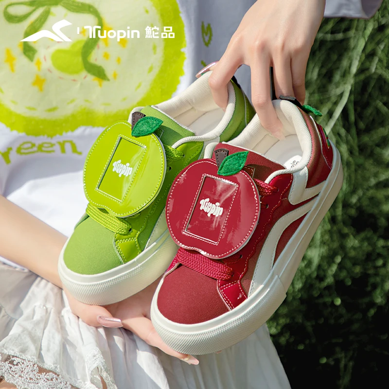 【明星同款】鮀品苹果鞋低帮休闲鞋运动百搭板鞋鸳鸯学生透气女鞋子