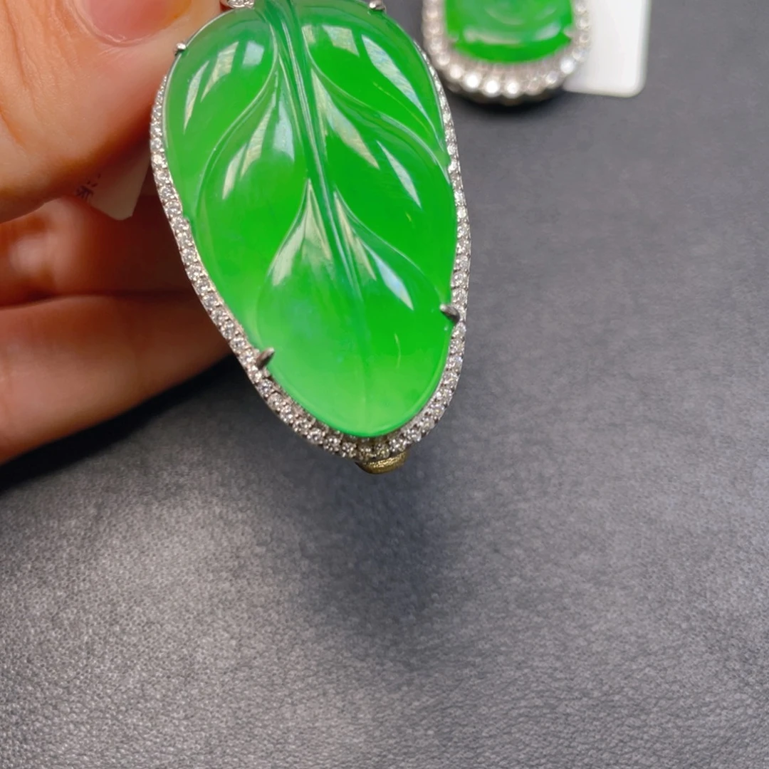 敏***］翡翠银S925镶嵌吊坠(不含链)