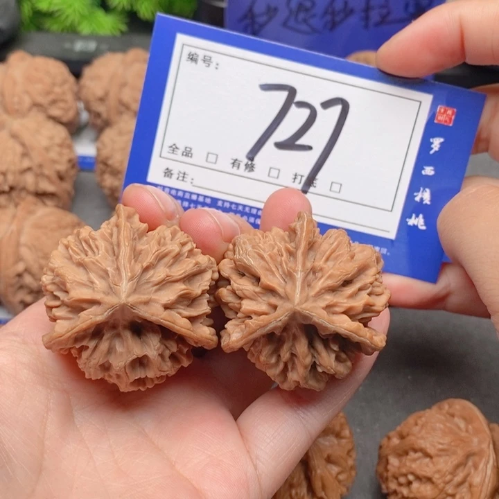 把件桃核39全品三棱727号牌