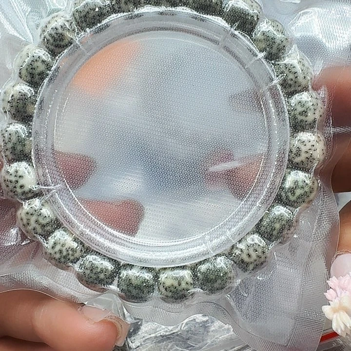 星月菩提手串547尽头绿包白星月菩提10桶单圈