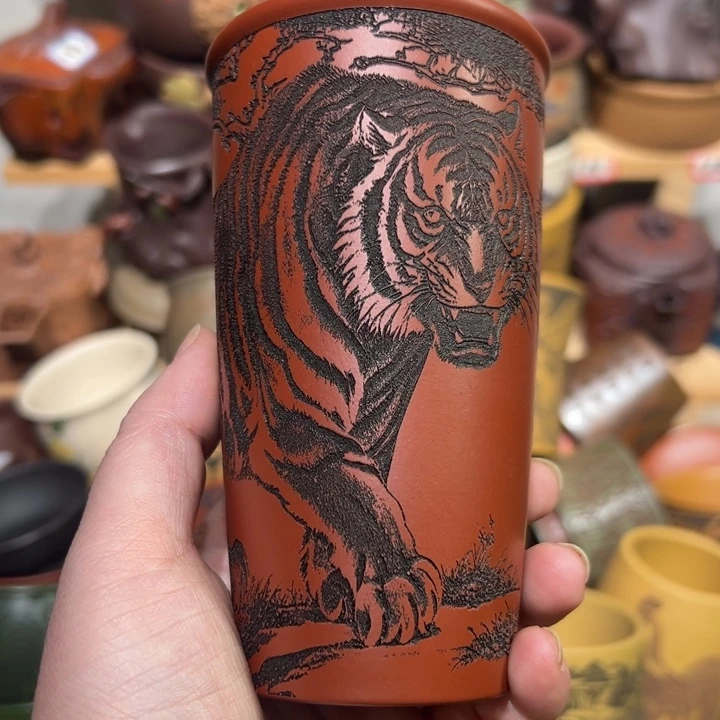 紫砂茶杯宜兴紫砂主人杯