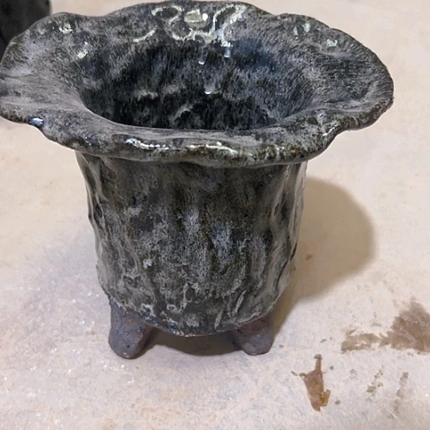 小***船粗陶花盆手工花盆制作就这样