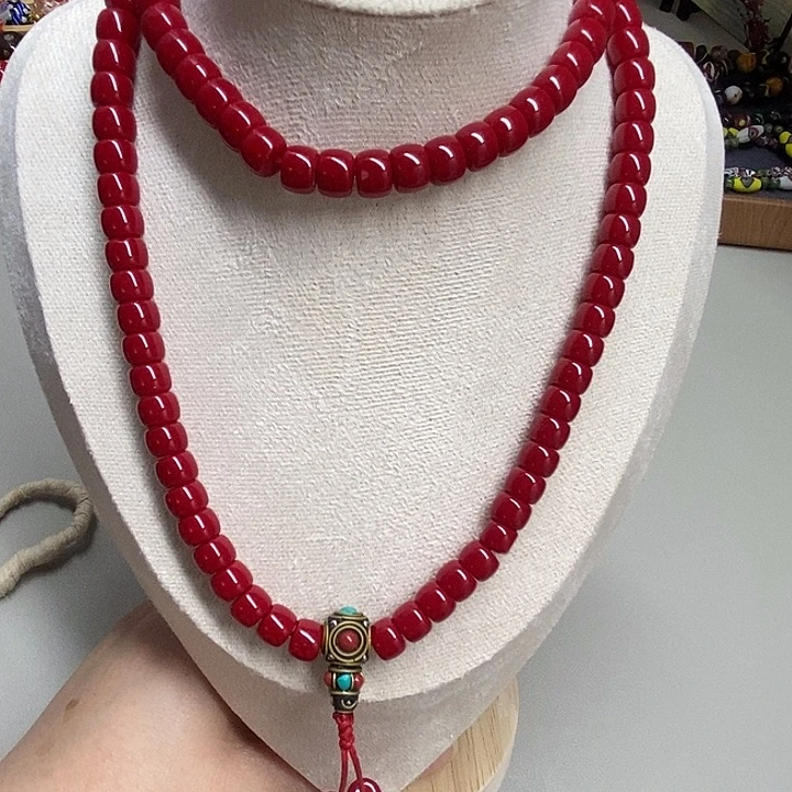 颈饰琉璃雪巴108颗，细节扣主播