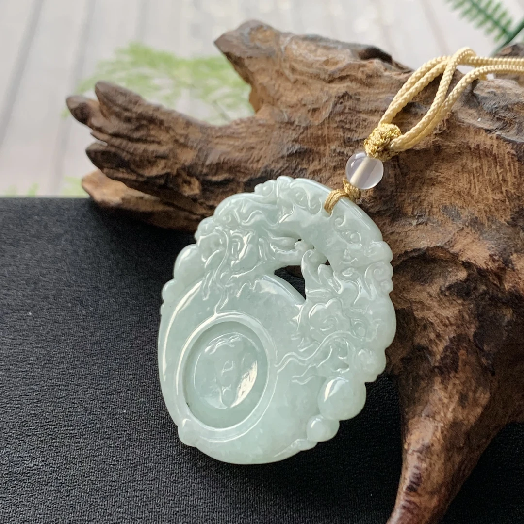 【冠尚珠宝王印】翡翠龙牌G012V0128001-107多样性发一