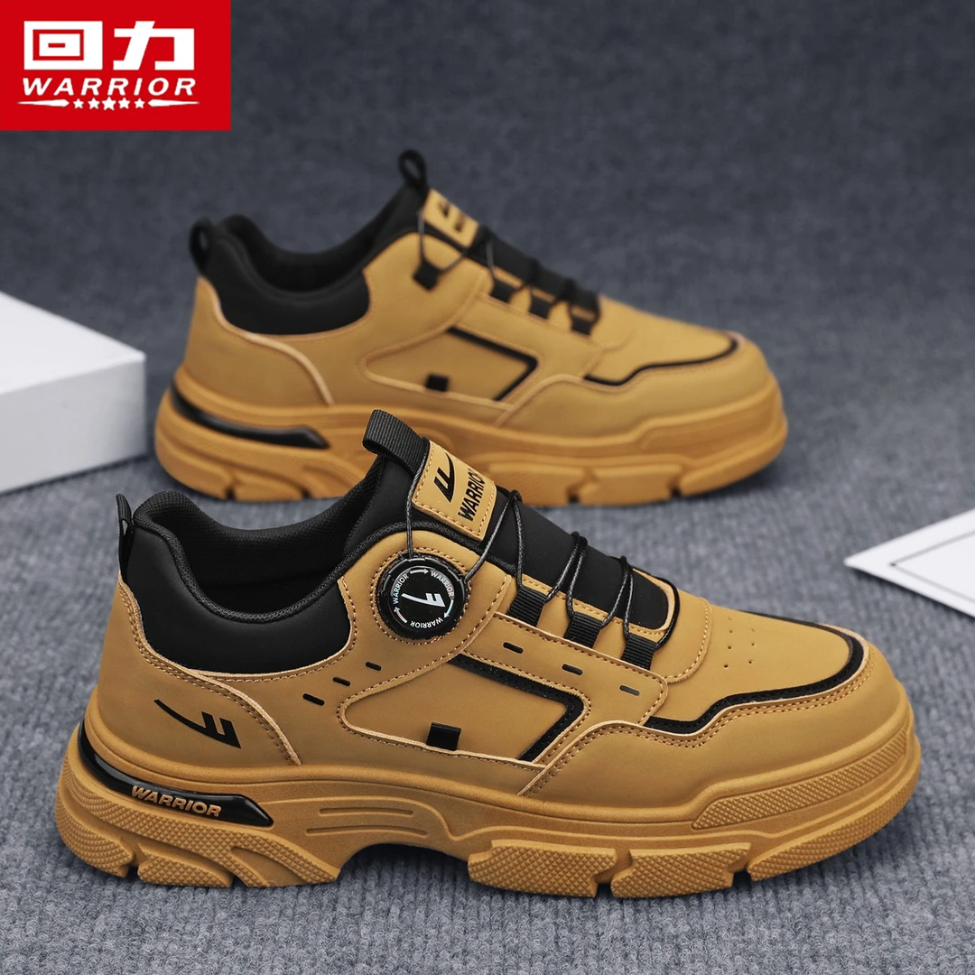 回力马丁靴男鞋冬季皮面工装劳保运动皮面防水英伦风男款工装靴子