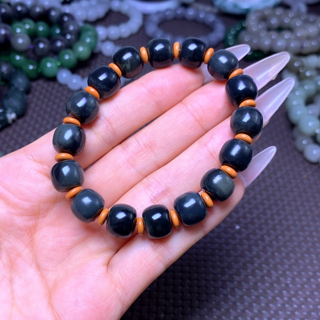 和田玉未镶嵌手链卡11