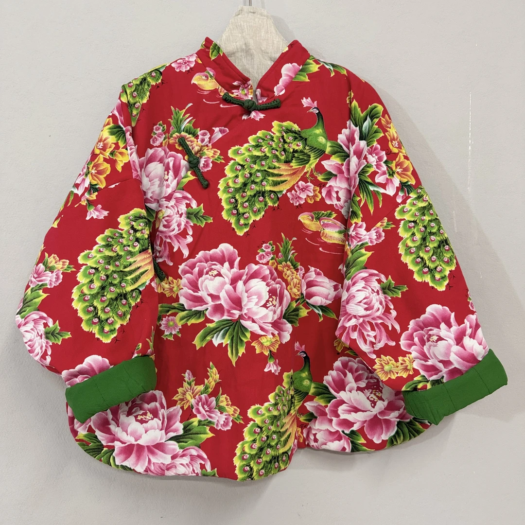 【二囍古朴】东北大花2509155棉服款有领姐姐服