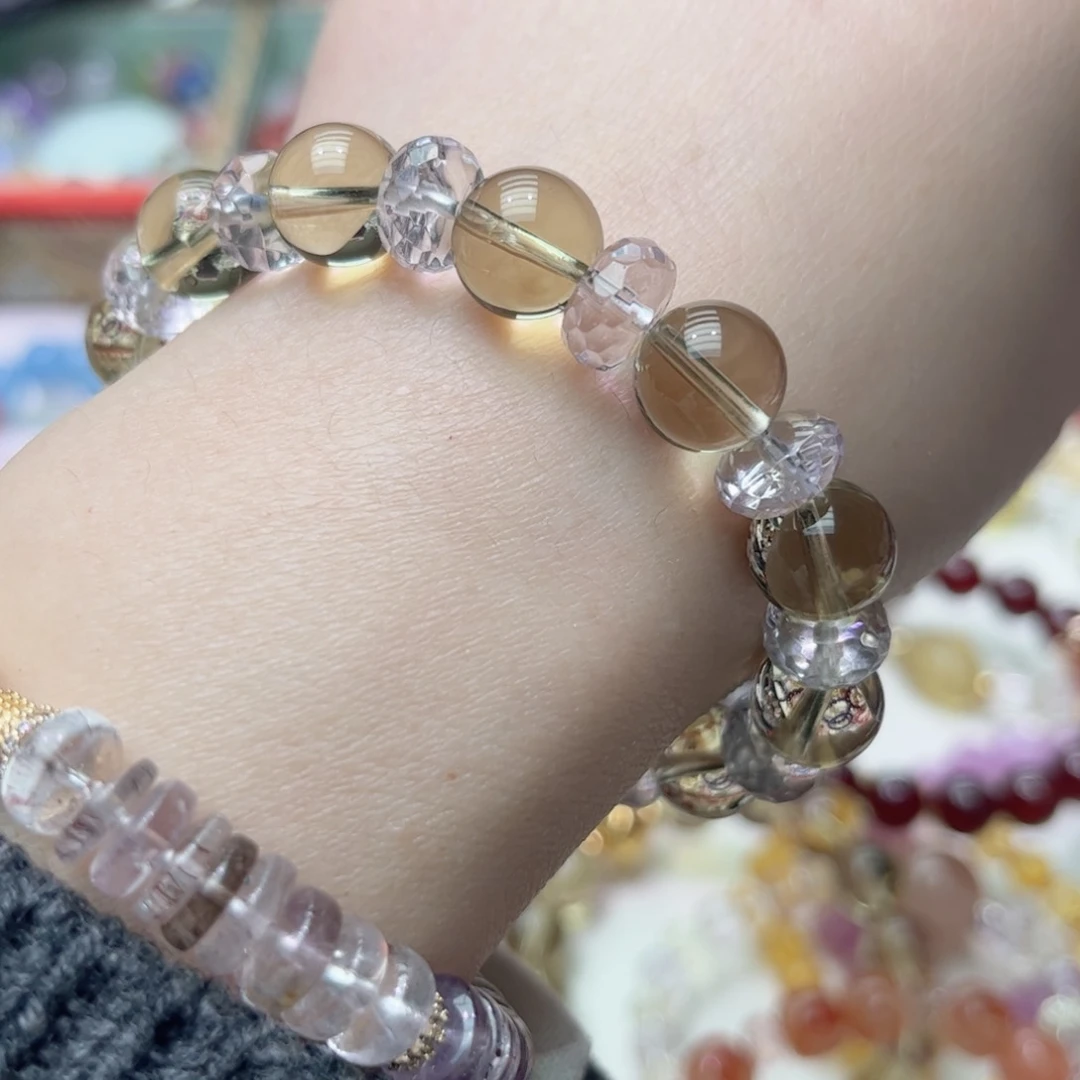 未镶嵌手链水晶紫黄晶手串