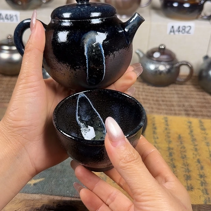 简***易云南建水紫陶古法柴烧壶