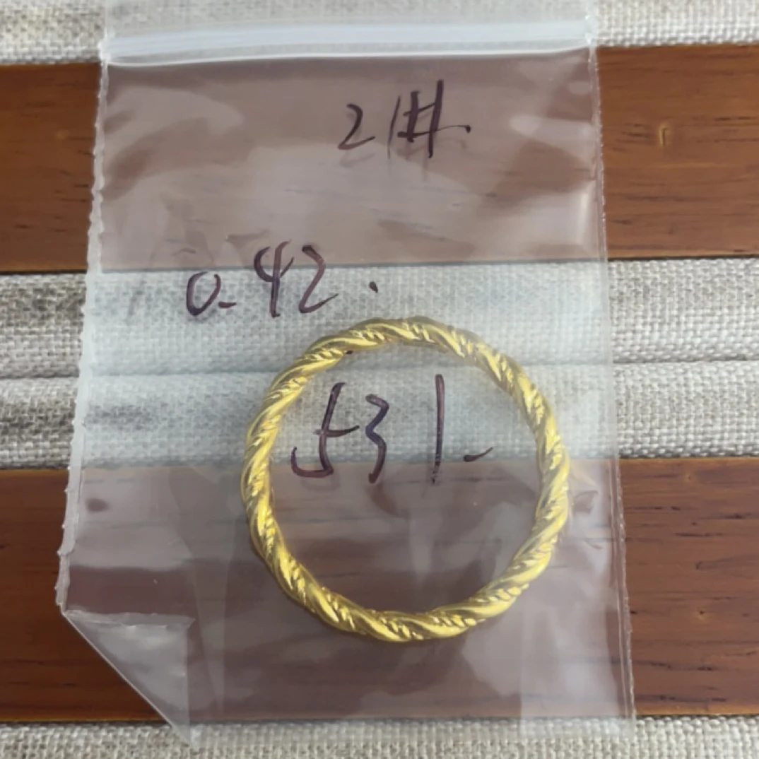 克重0.42 21号 麻花戒指 足金999