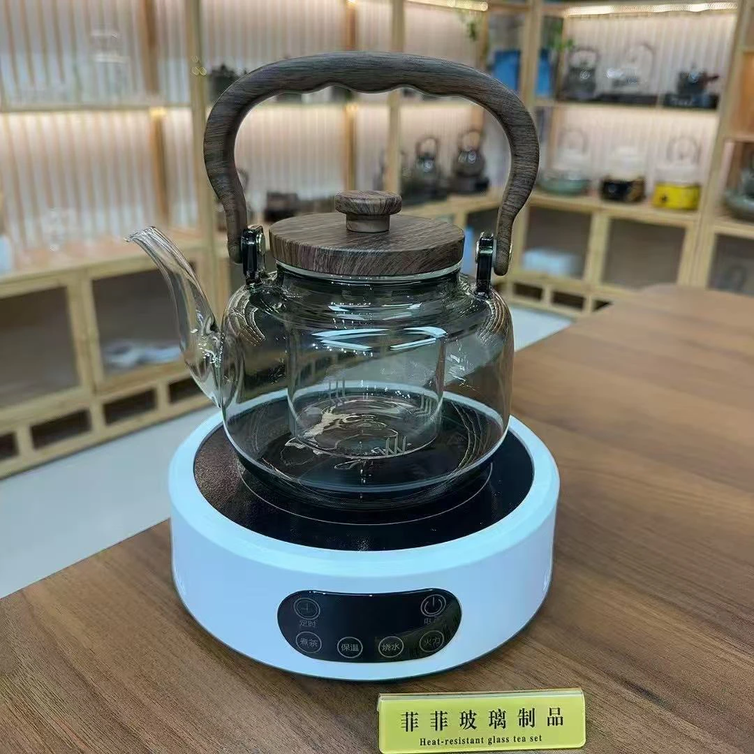 康米电陶炉新款1500瓦大功率煮茶炉套装玻璃壶烧水壶煮茶壶提梁壶