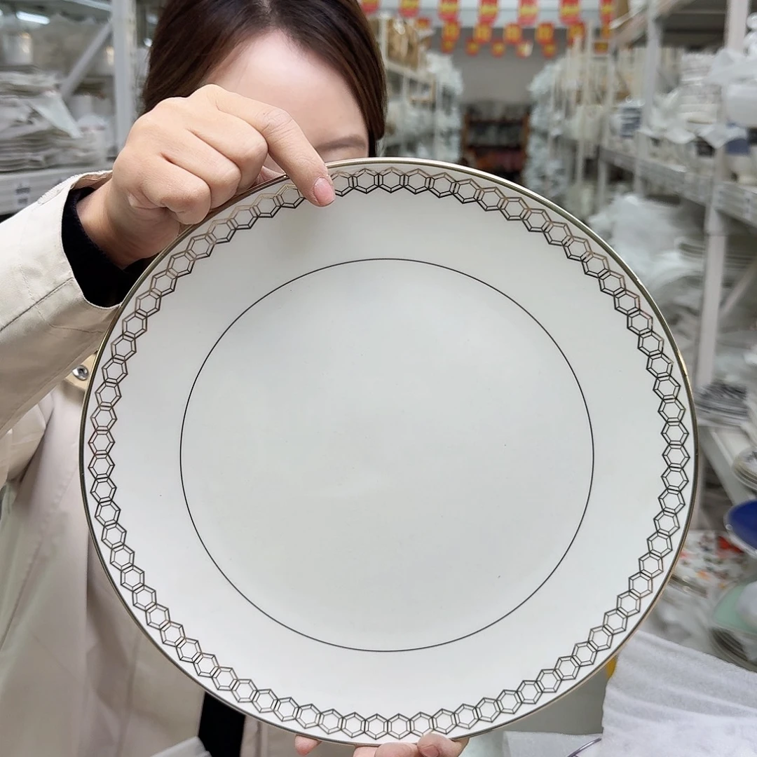 骨瓷高骨12英寸平盘30.5cm一个