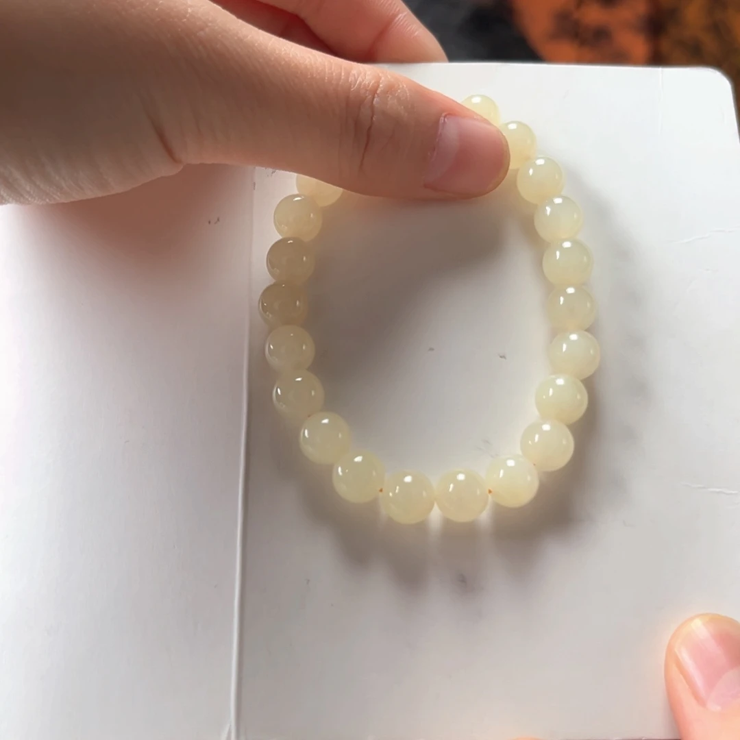 未镶嵌手串和田玉新疆且末黄口8mm170