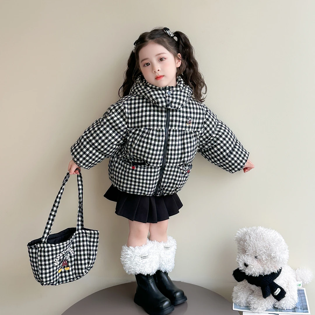 女童加厚棉服外套冬装2025新款儿童洋气时髦宝宝保暖冬季棉袄上衣