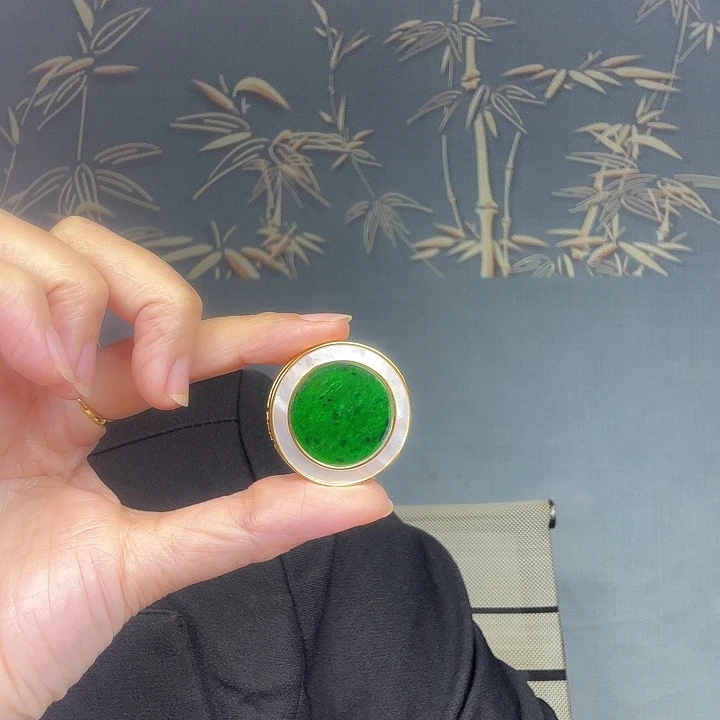 翡翠银S925镶嵌吊坠(不含链)特价