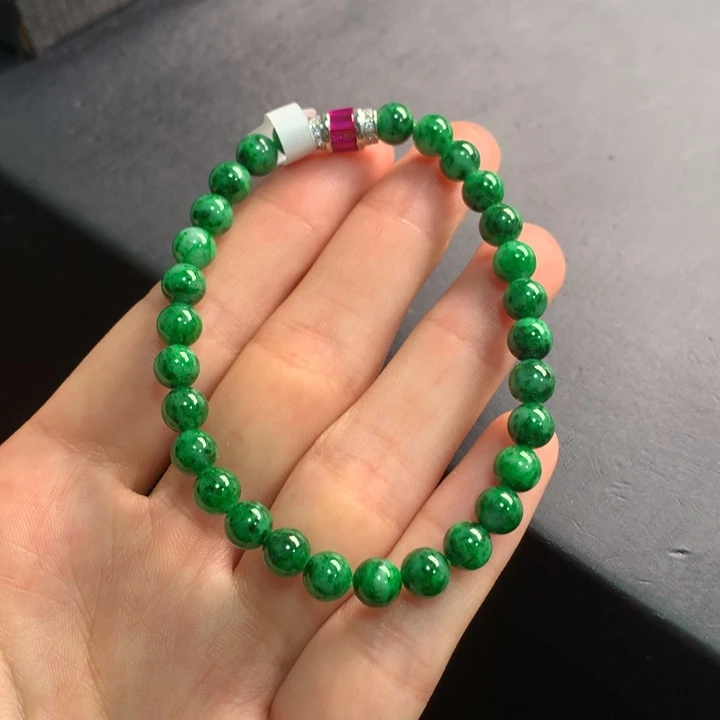 N***y翡翠未镶嵌手链天然缅甸A货翡翠