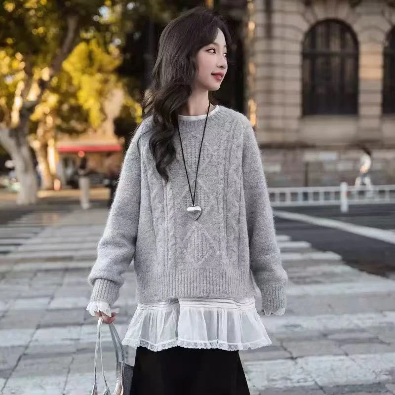 503046《现》春款新款韩版洋气儿童舒适百搭春秋针织时尚毛衣