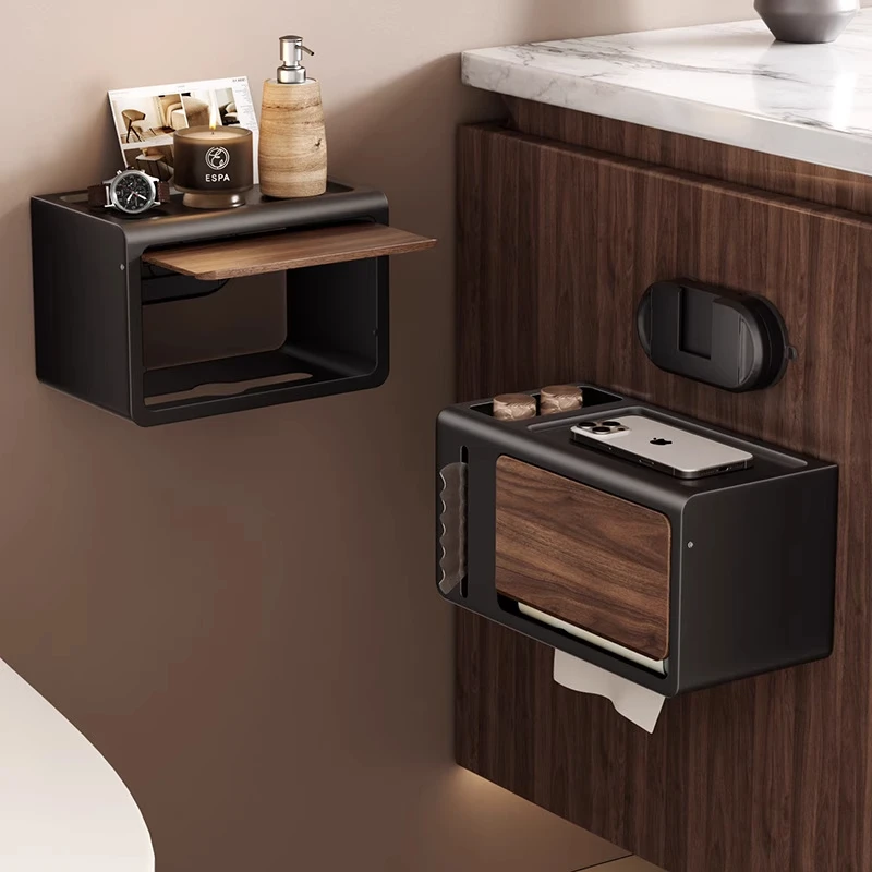 壁挂式纸巾盒厕所纸巾盒卫生间纸巾盒免打孔高档高颜值网红款新款