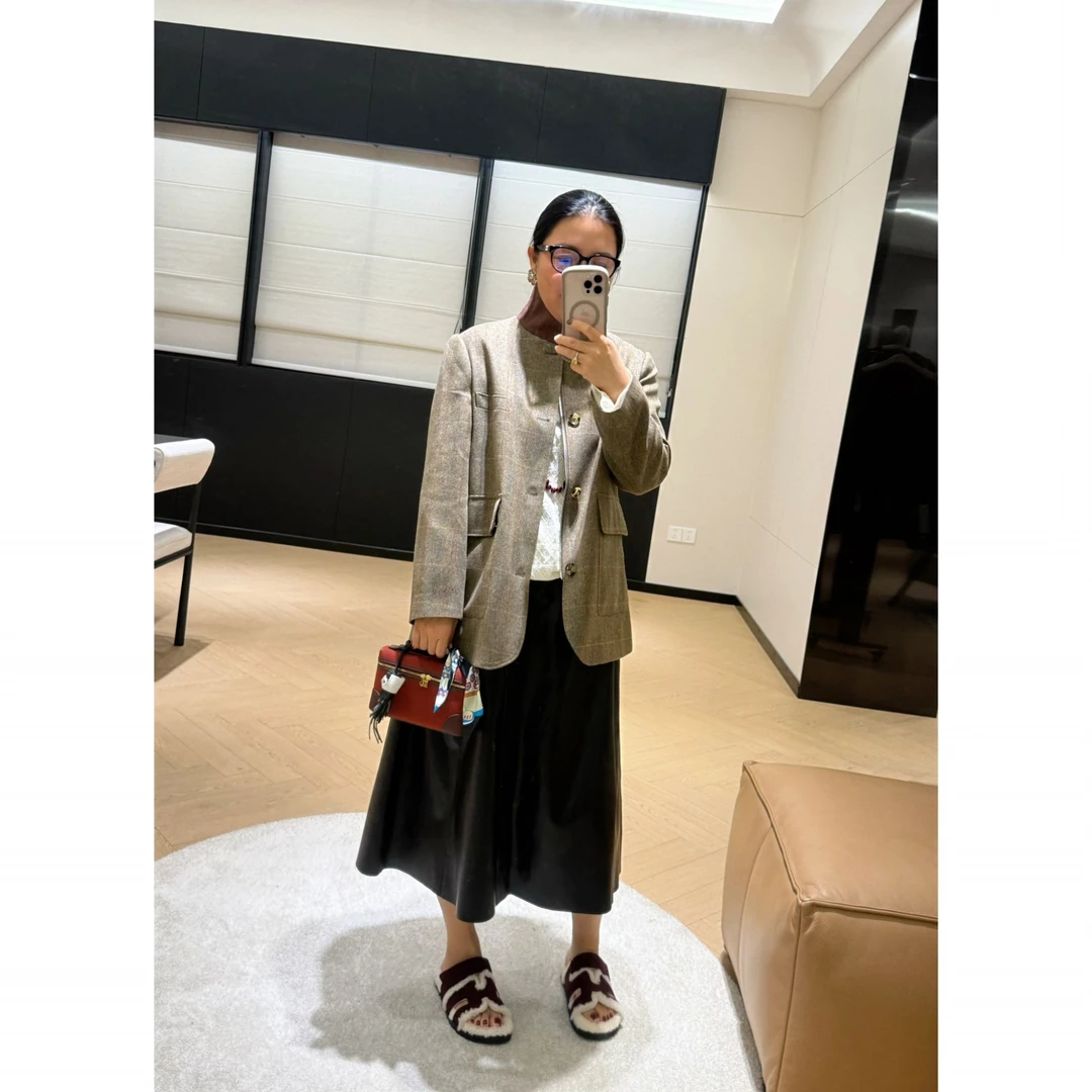 MY WANTS "经典格纹" 25新款老钱外套时尚气质休闲西服DY3172