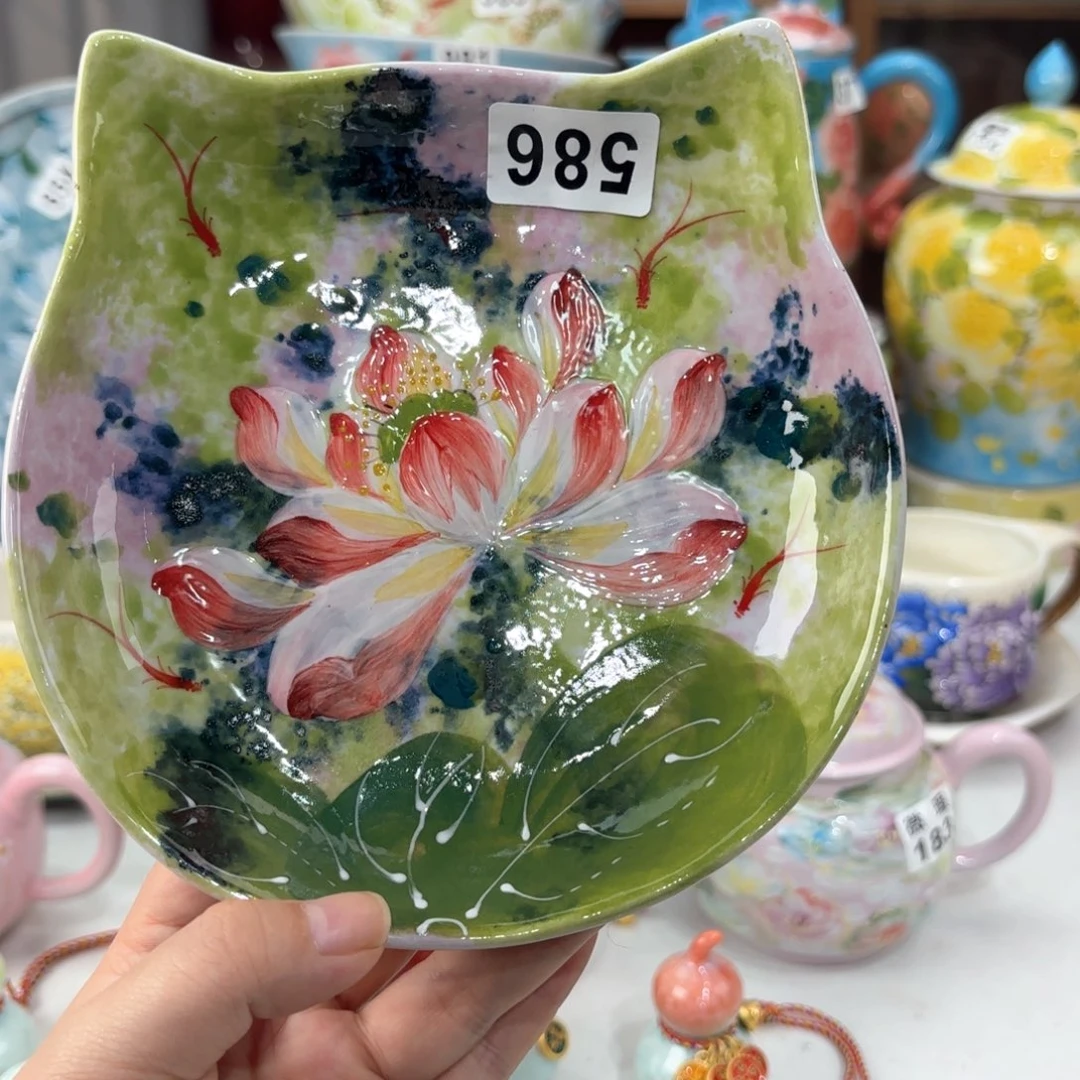 景德镇手绘高温釉下彩陶瓷茶具