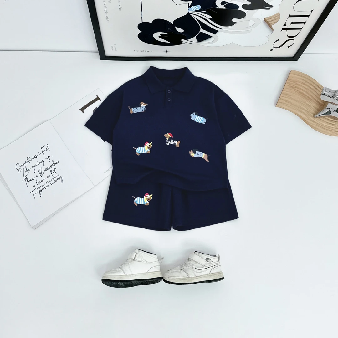 儿童夏装套装夏季2025新款男童短袖两件套 BDX25826 悠悠童话童装