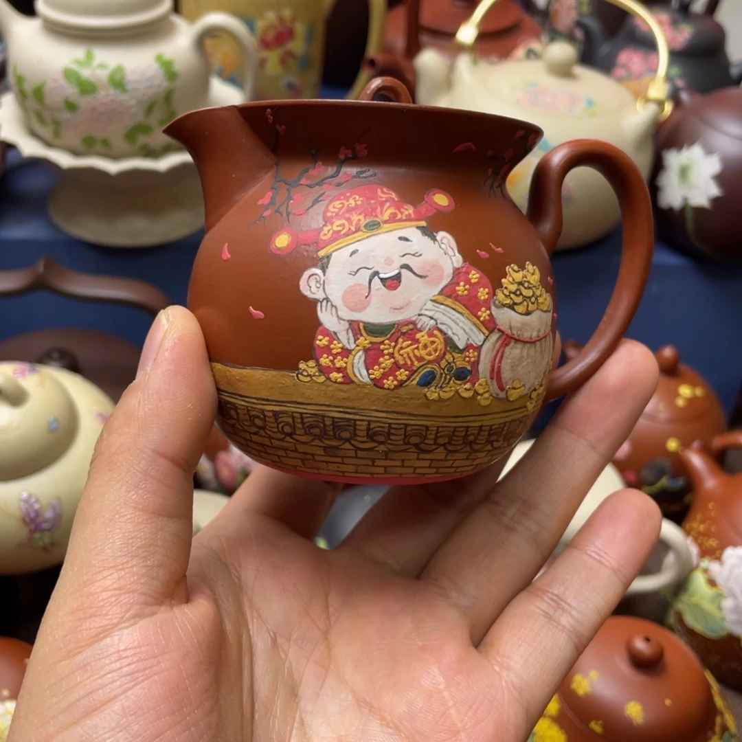 雪***儿红泥茶杯紫砂茶壶150cc