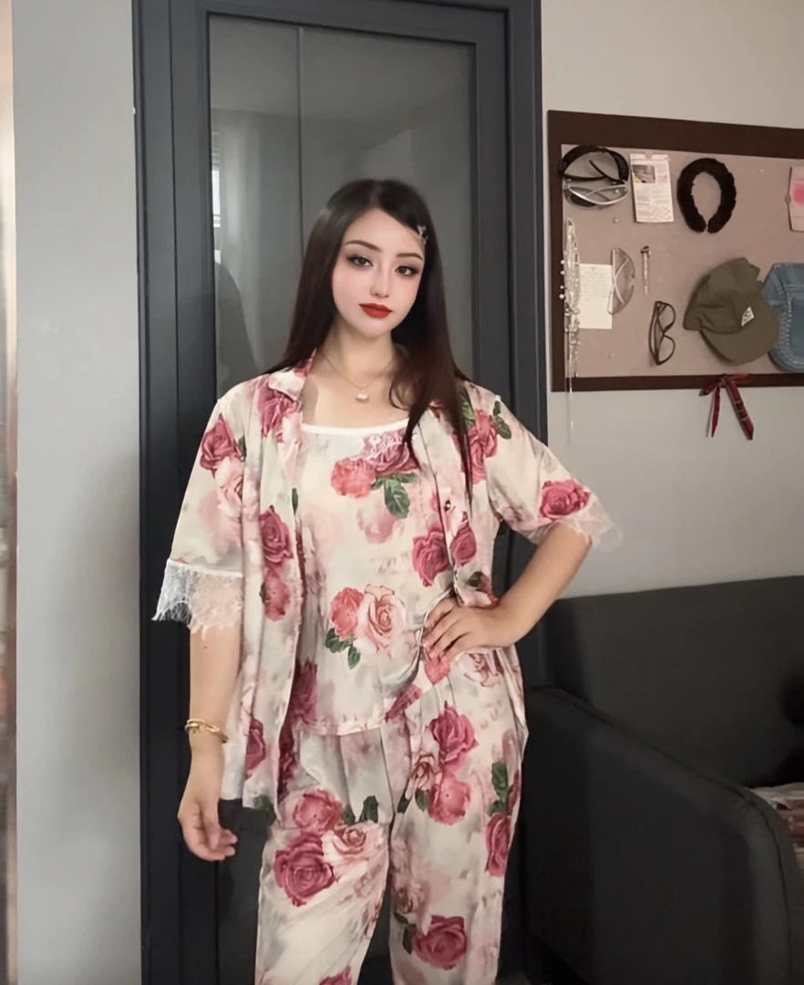 新疆包浪漫邮四件套睡衣