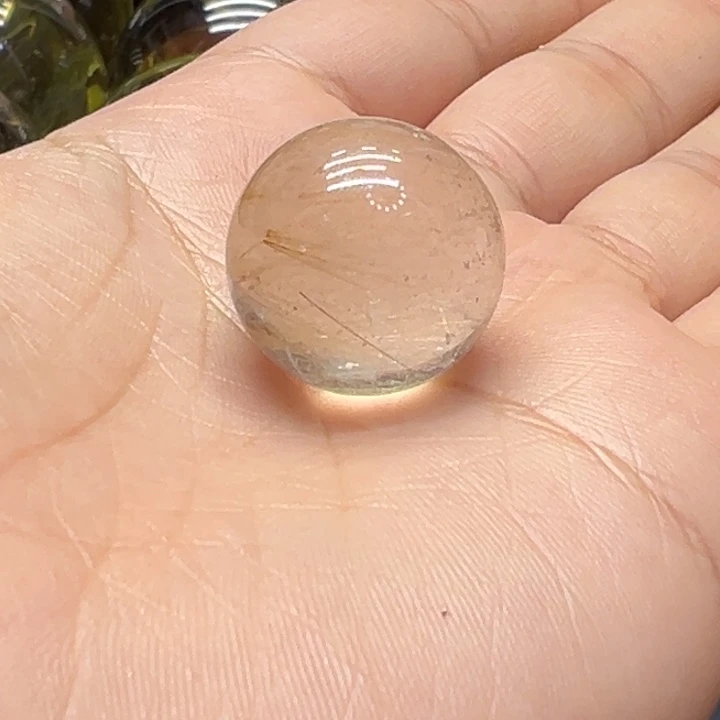 水晶未镶嵌珠宝半成品MM金发晶2.02厘米