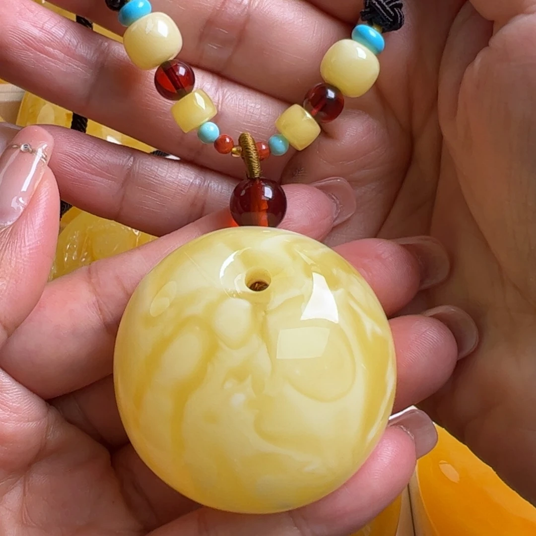 蜜蜡毛衣链未镶嵌无优化