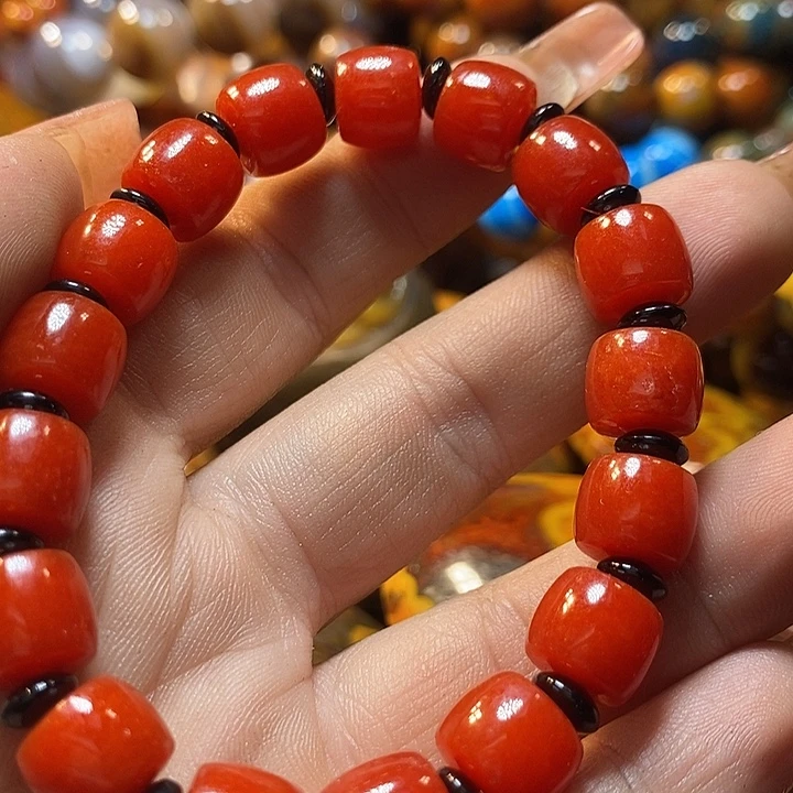 食***虎玛瑙/玉髓未镶嵌手链