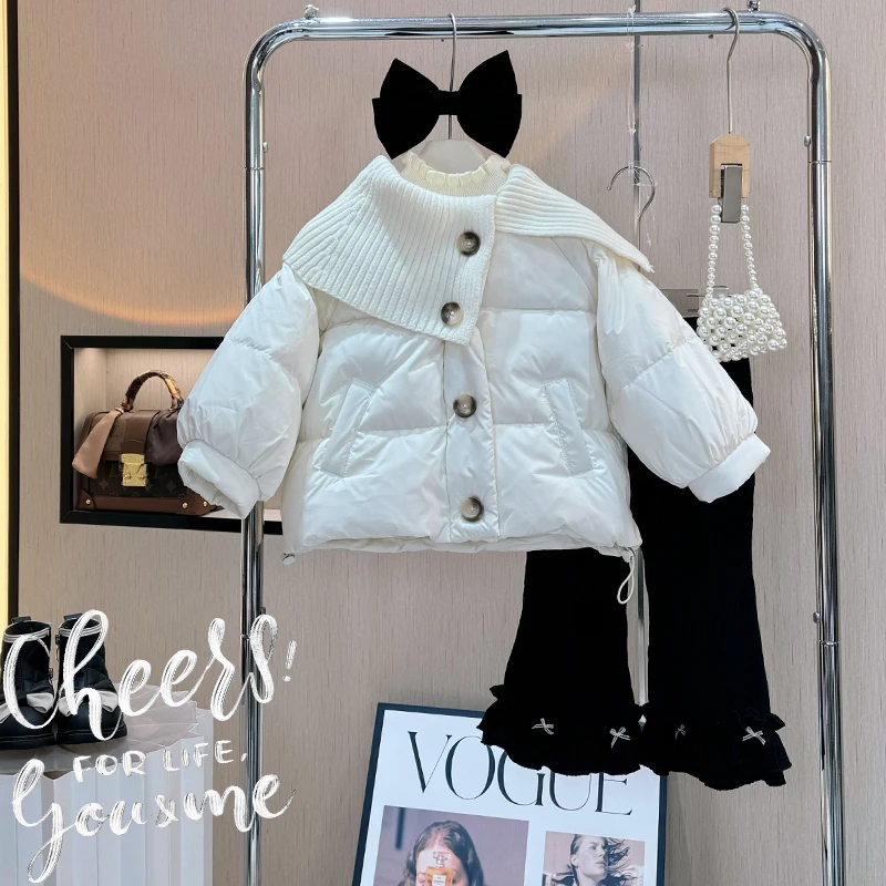 【现货】女童冬装棉服套装冬季加厚洋气女孩气质韩版时尚装秋冬外套