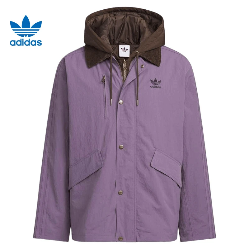 Adidas阿迪达斯三叶草男子运动休闲棉服外套KW1240