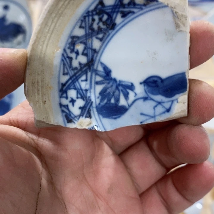 瓷片现代瓷器青花瓷片