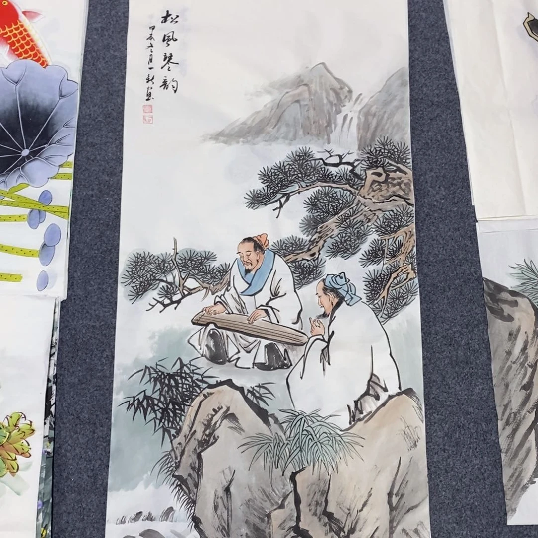 国画尺寸100✖️50三尺手绘国画