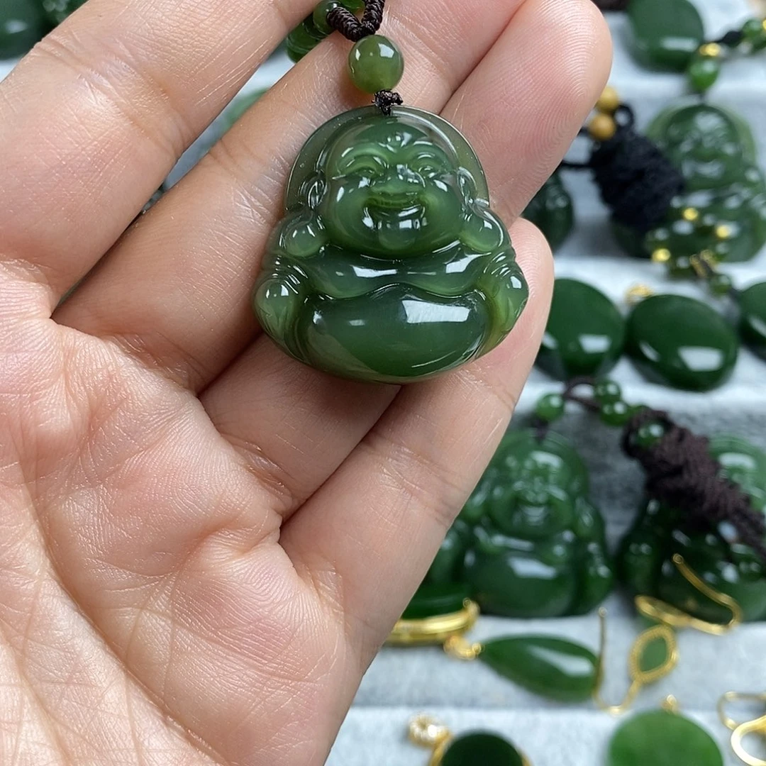 和田玉（碧玉）未镶嵌颈饰30mm