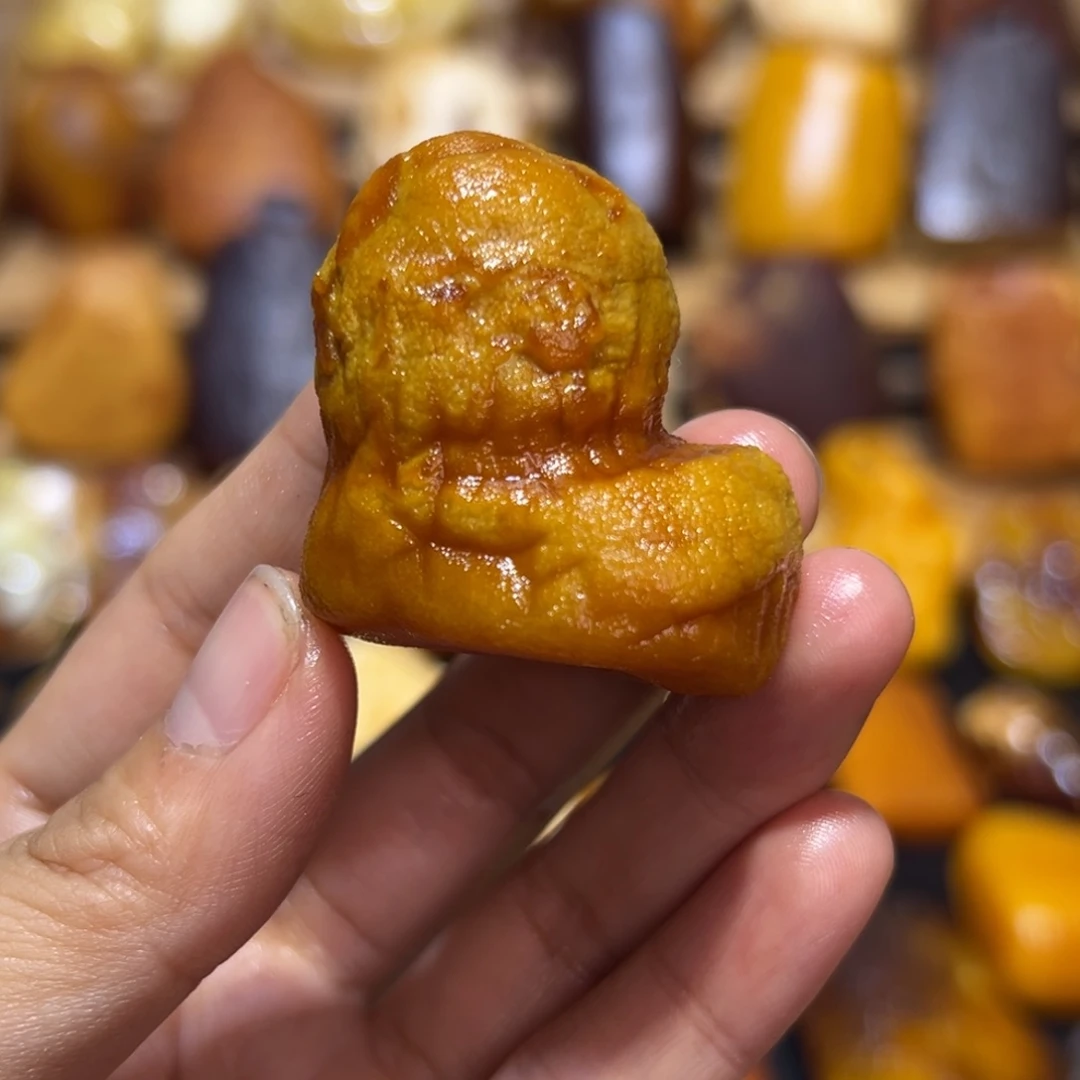 定制琥珀足银镶嵌琥珀蜜蜡