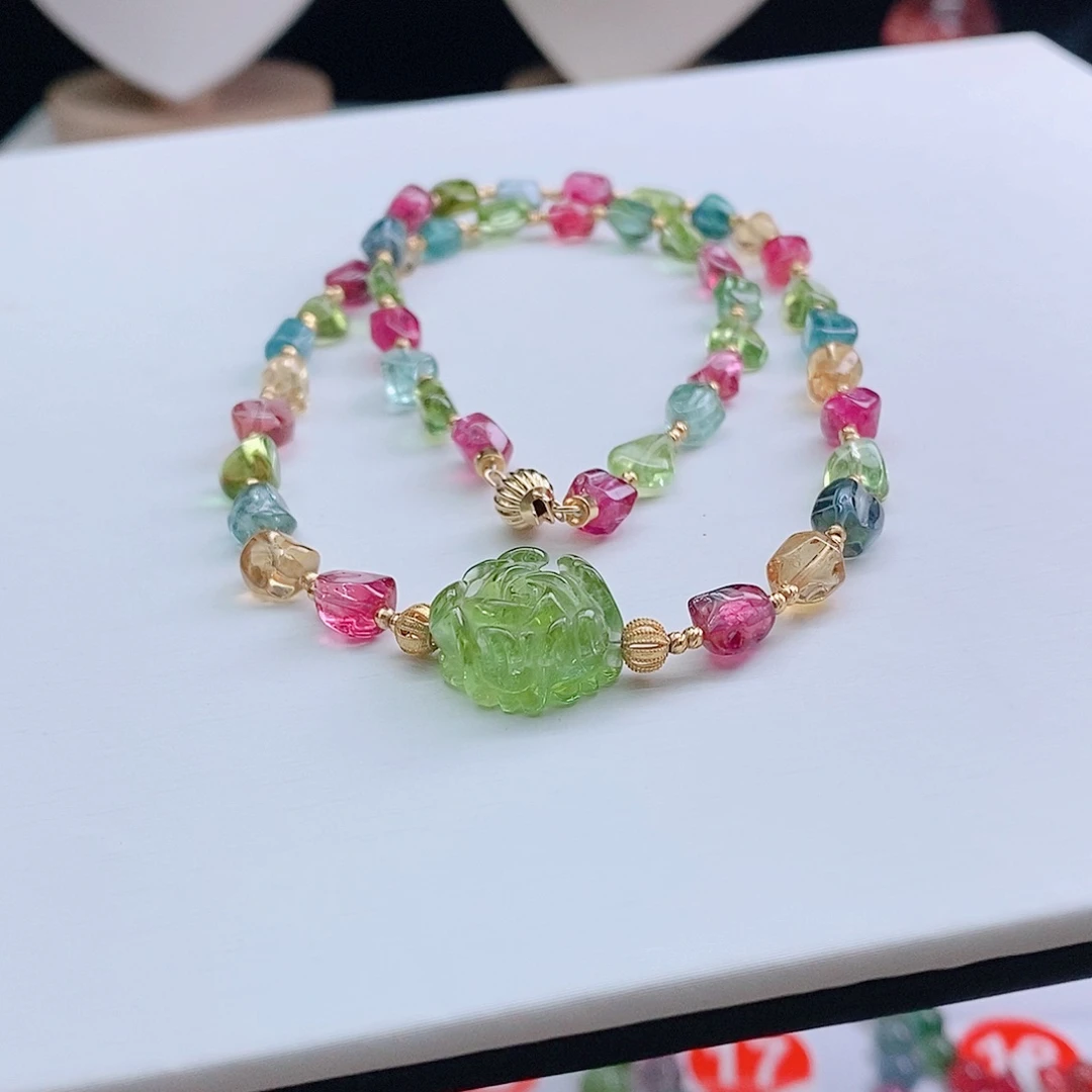 18K金镶嵌项链碧玺用****46号