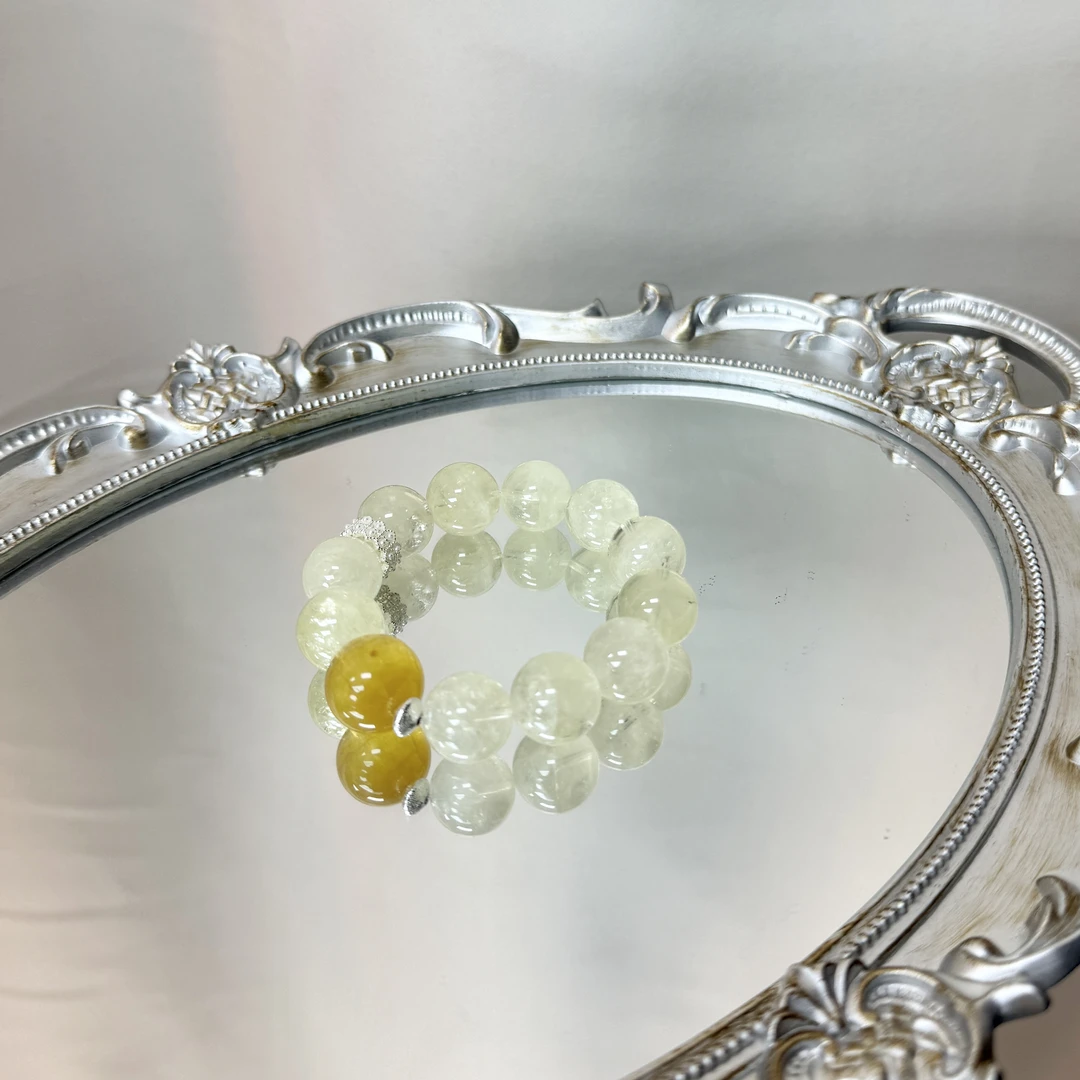 天然柠檬晶16mm黄水晶18mm手串